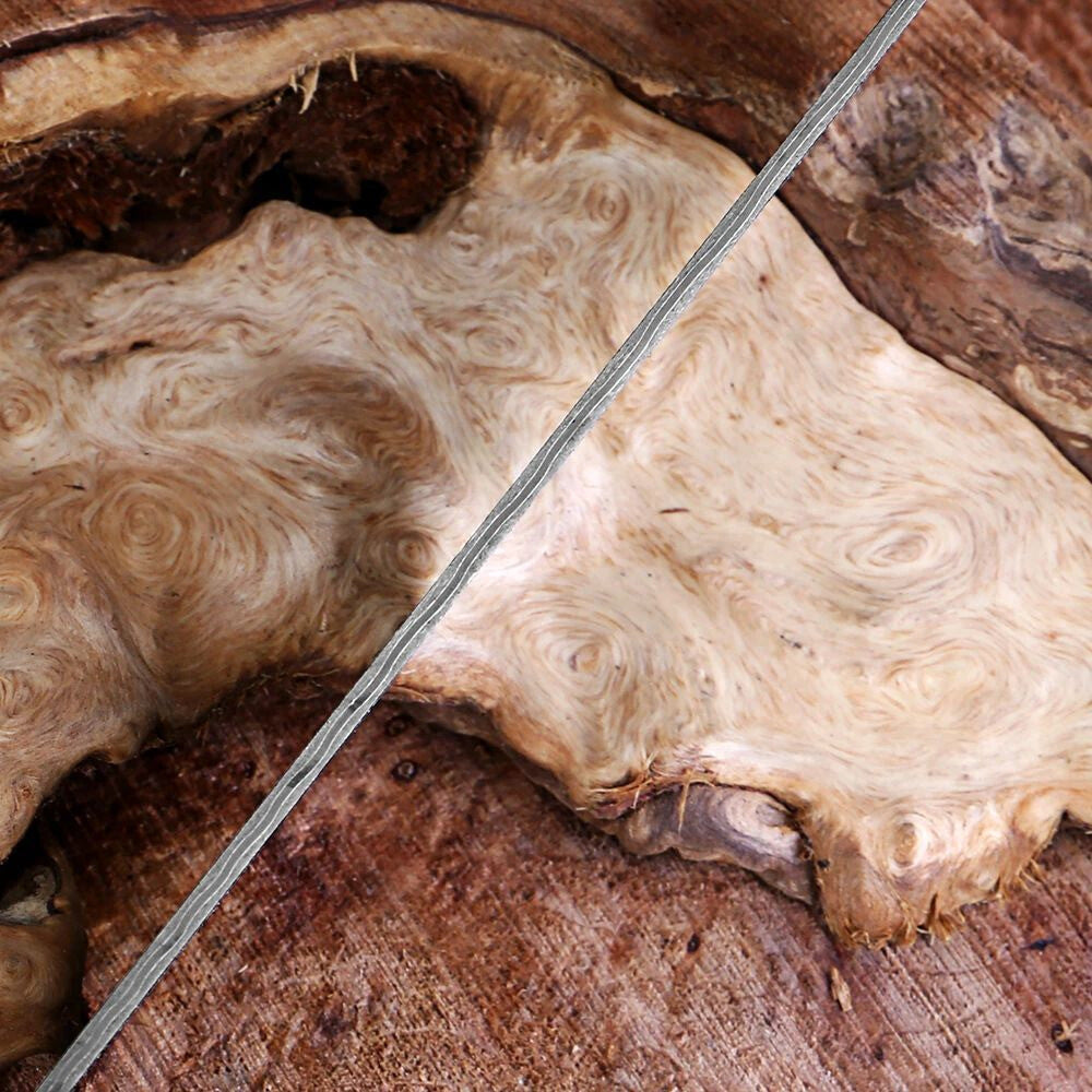 Damascus Steel Chef Knife Blank Blade Material Home Hobby Kitchen Craft DIY Tool