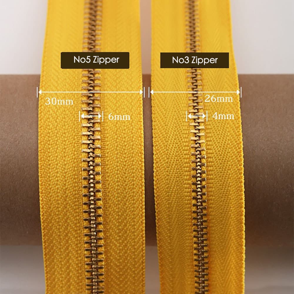YKK No3 Zipper Tape Brass Teeth One Way Zipper Bag Handbag Hand DIY Accessories
