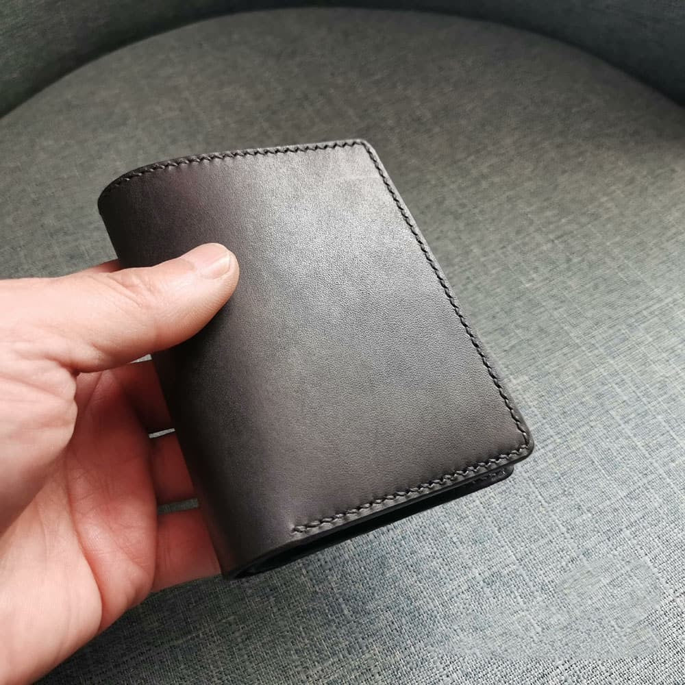 Handmade Vegetable Tanned Leather Long Wallet Genuine Cowhide Card Case Custom