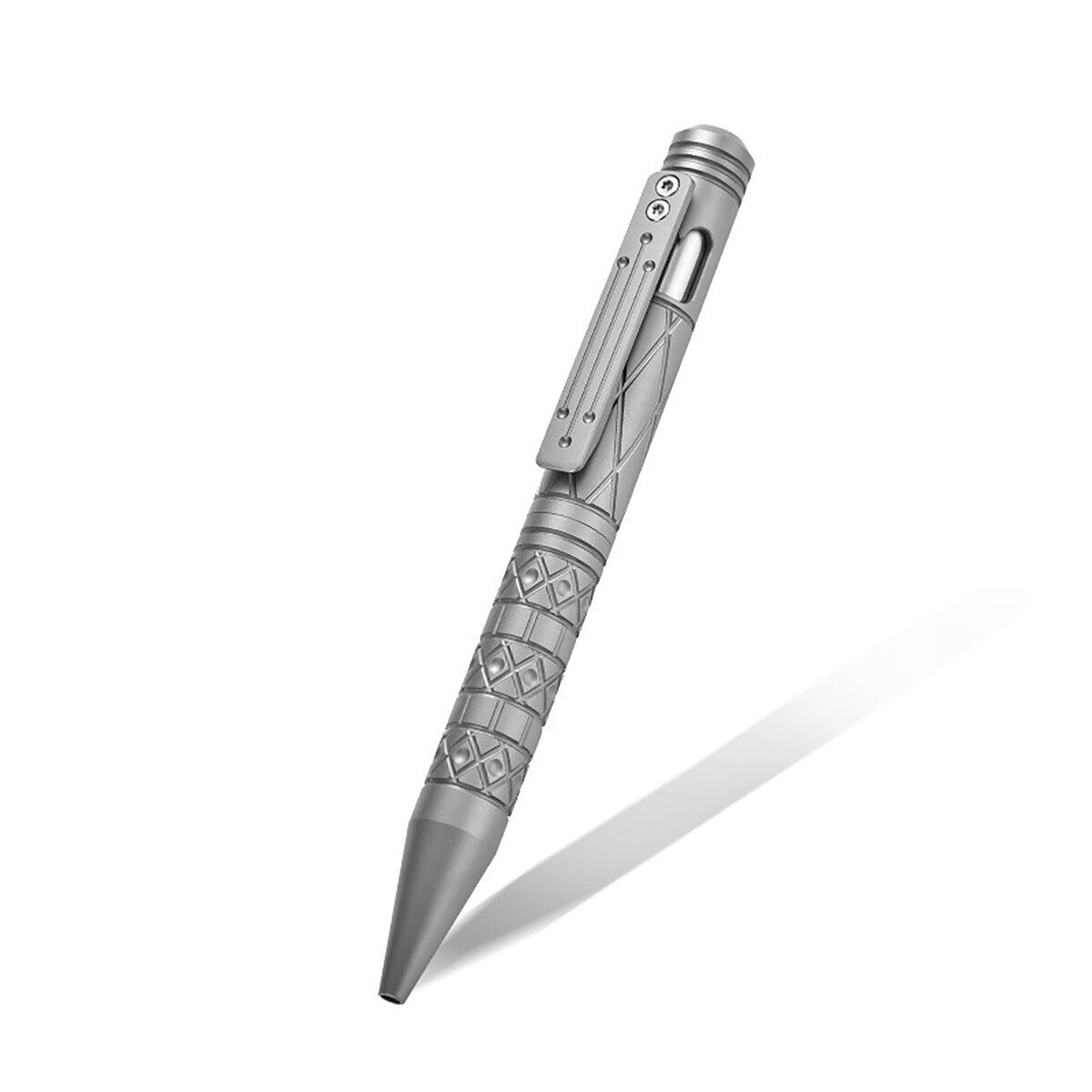 Colorful Baked Titanium Alloy Artistic Engraved Bolt Type Pen Outdoor EDC Gift