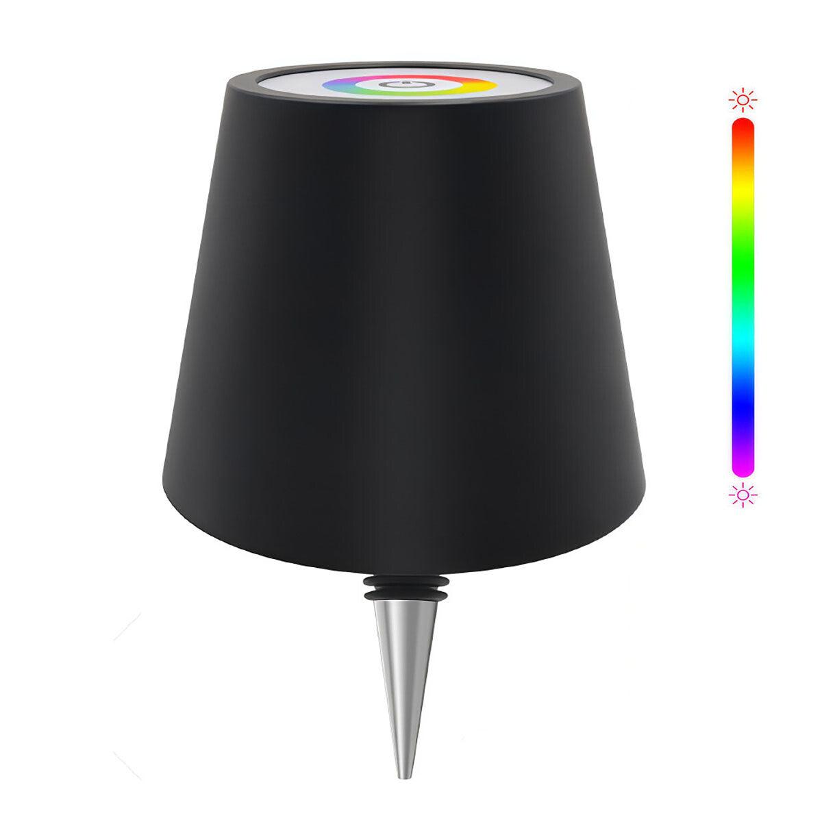 RGB Rechargeable Bottle Lamp – Stepless Dimming Color-Changing LED Table Light for Wine Bottles, Cordless Ambient Night Light for Bar, Restaurant, Home Decor, Desktop Mood Lighting