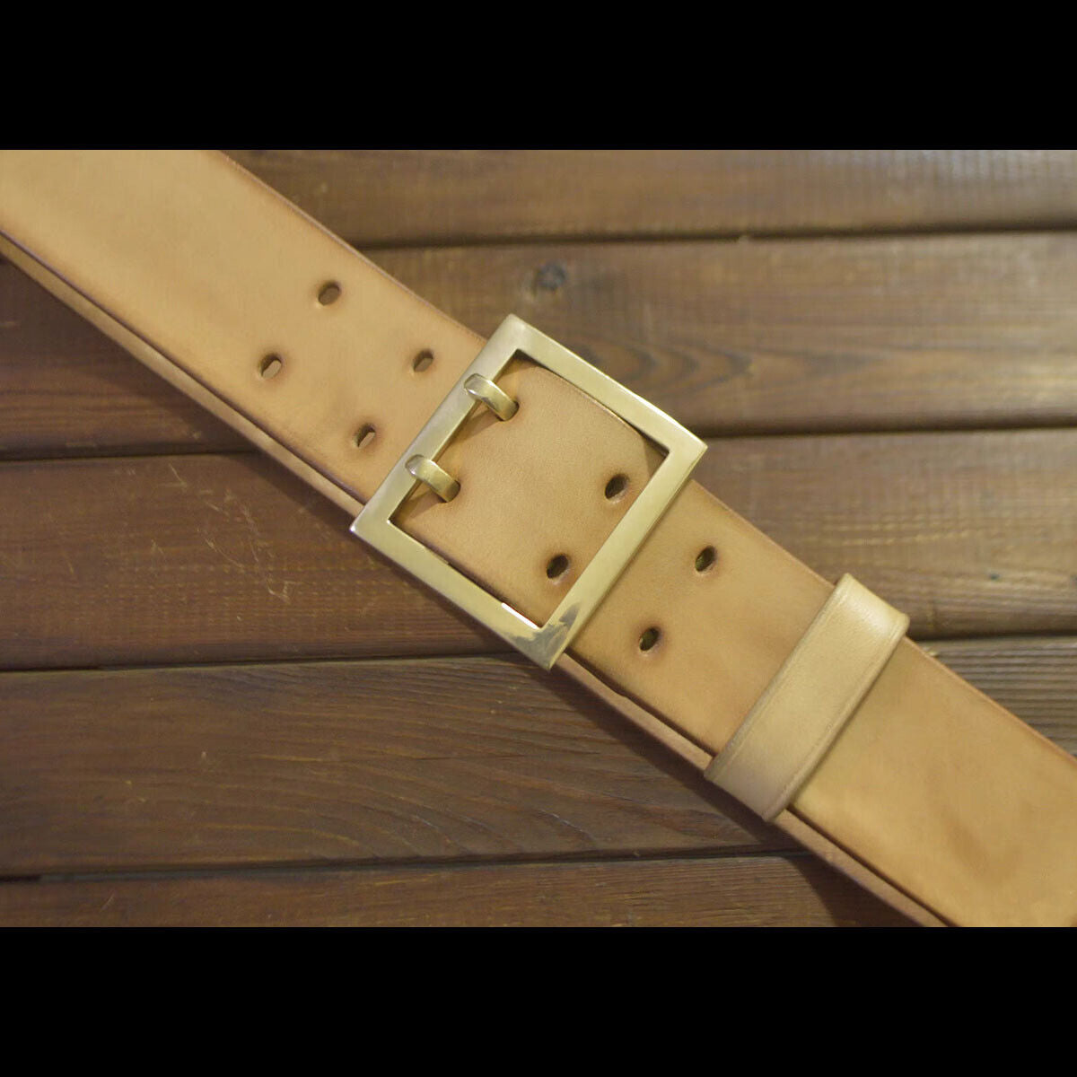 Handmade Custom made Full Grain Cowhide Leather Heavy Duty 50mm Belt Double Pin