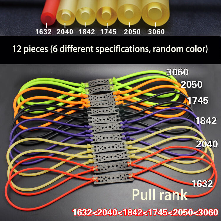 12 Pcs Elastische Natürliche Latex Gummi Band Rohr Für Jagd Schleuder Katapulte