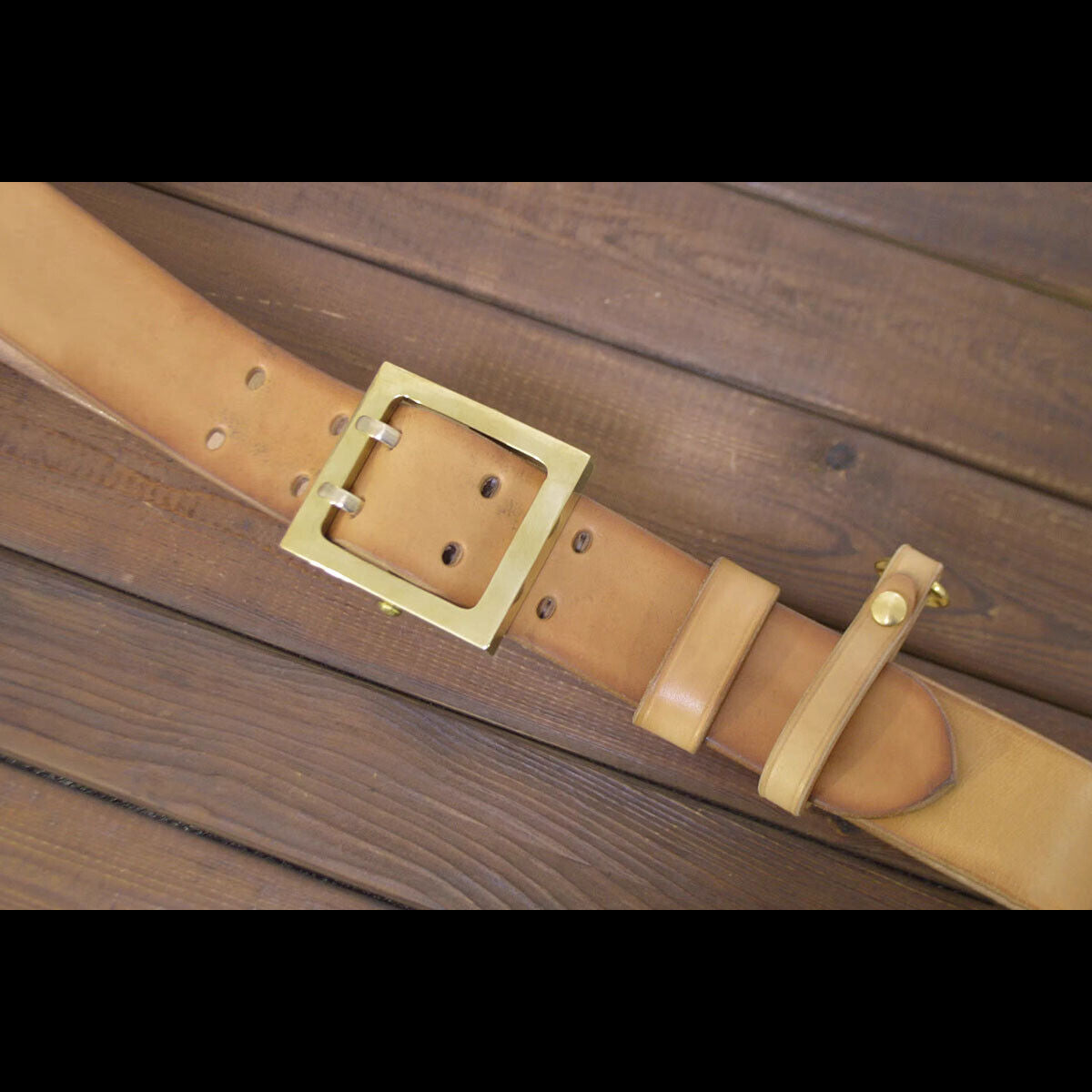Handmade Custom made Leather Full Grain Cowhide 45mm Durable Belt Double Pin