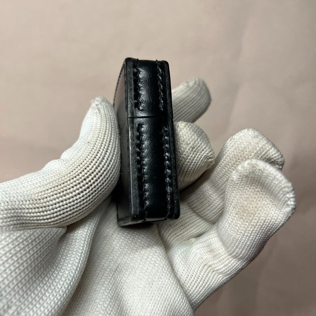 Handgemachte pflanzlich gegerbte Ledertasche für Zippo-Feuerzeug, Beutelhalter aus vollnarbigem Rindsleder