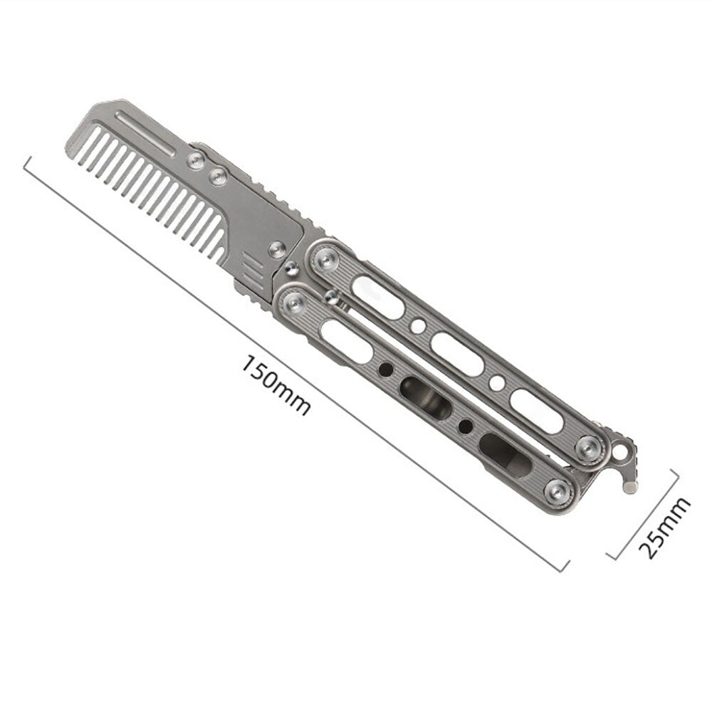 Titanium Practice Balisong Butterfly Trainer Folding Knife bottle opener EDC Outdoor Toy