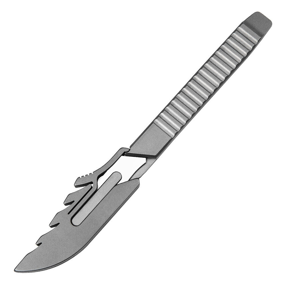Titanium Pen Knife Paper Pocket Cutter Blade Replaceable Outdoor EDC Gift