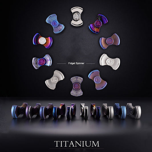 FEGVE Fidget Hand Spinner Titanium/Brass Alloy Finger focus Toy EDC Gift