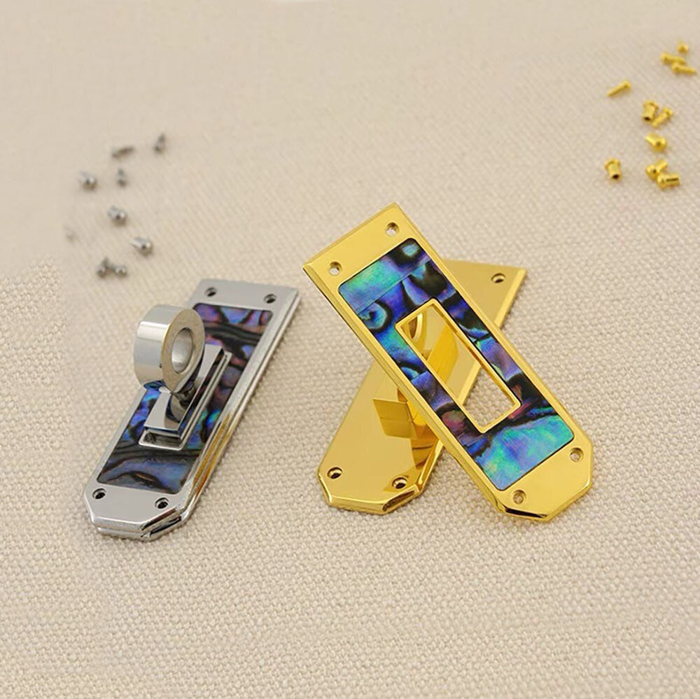 Stainless Steel Mother of Pearl Twist Lock Clasp for DIY Luxury Leather craft