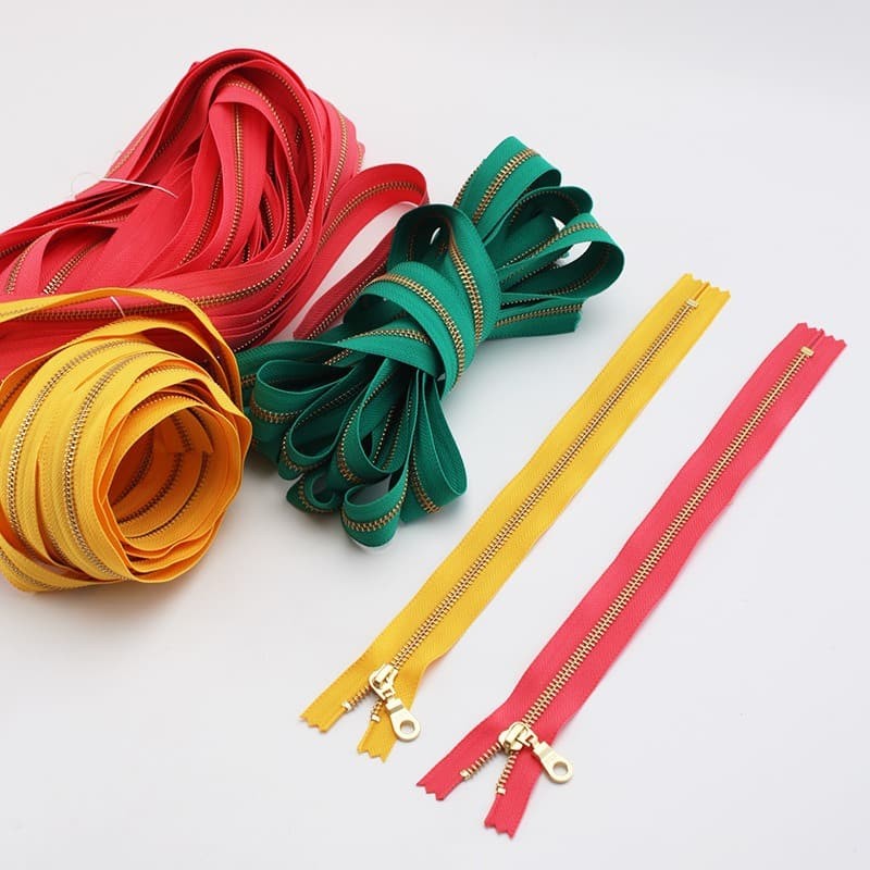 YKK No5 Zipper Tape Brass Teeth One Way Zipper Bag Handbag Hand DIY Accessories