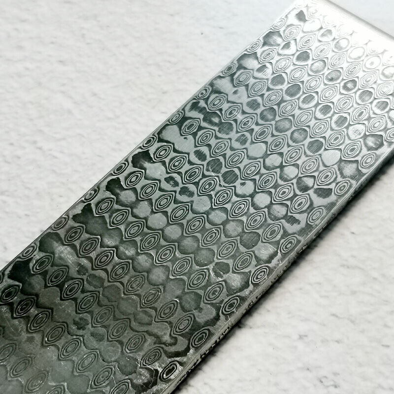 Nuevo diseño de barra de acero de Damasco en blanco para hacer cuchillas de cuchillo, material de bricolaje