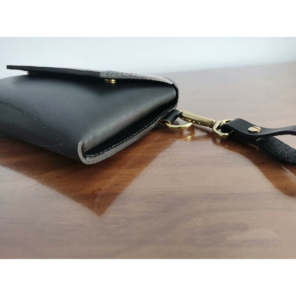 Handmade Leather Clutch Cosmetic Bag Vegetable Tanned Leather Phone Pouch