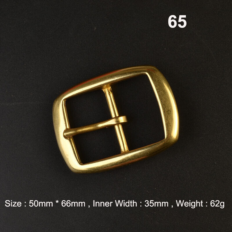 Solid Brass Pin Buckle for Leather Craft Making Belt Replacement 35mm Width