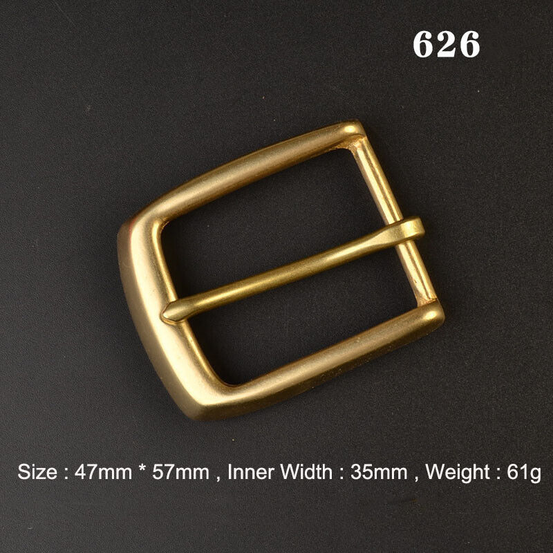 Solid Brass Pin Buckle for Leather Craft Making Belt Replacement 35mm Width