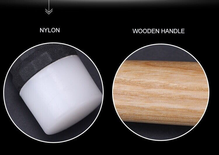 Nylon Head Hammer wooden handle for leather craft workshop DIY TOOL 32MM/35MM