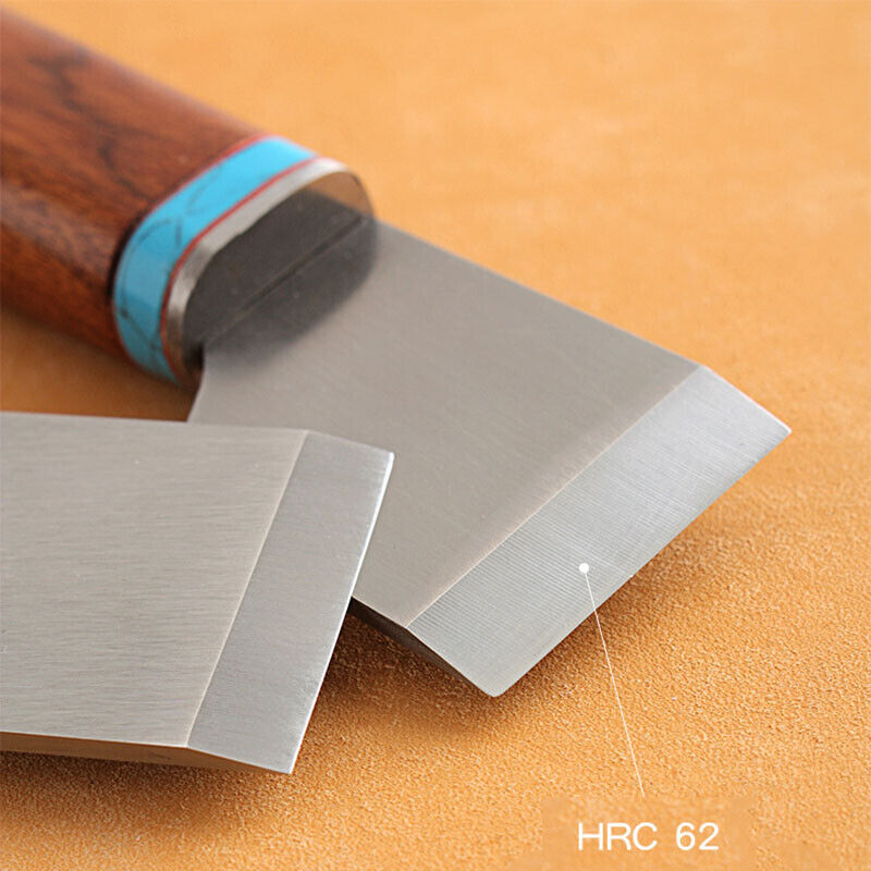 LeatherCraft Ebenholz Holz Palisander Griff Cutter Kiving Klinge Messer Schneidwerkzeug