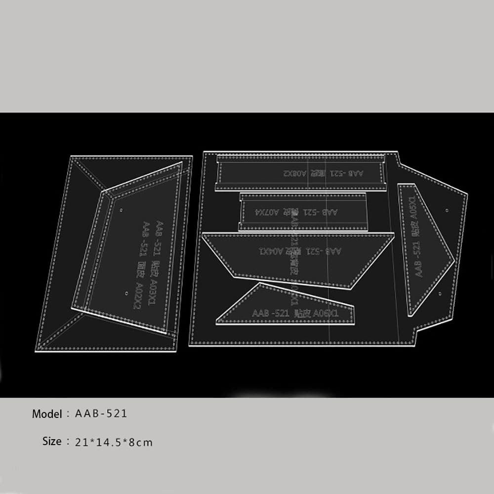 Handmade DIY Ladies Shoulder Bag Acrylic Pattern – Accordion Design Template