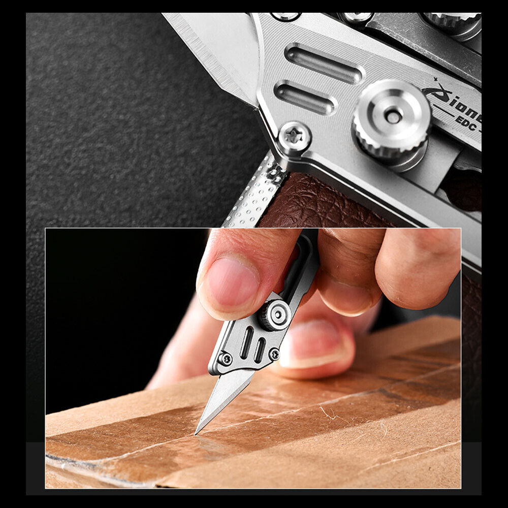 Mini Titan Legierung Utility Messer Schlüsselanhänger Tragbare EDC Klinge Austauschbare Cutter
