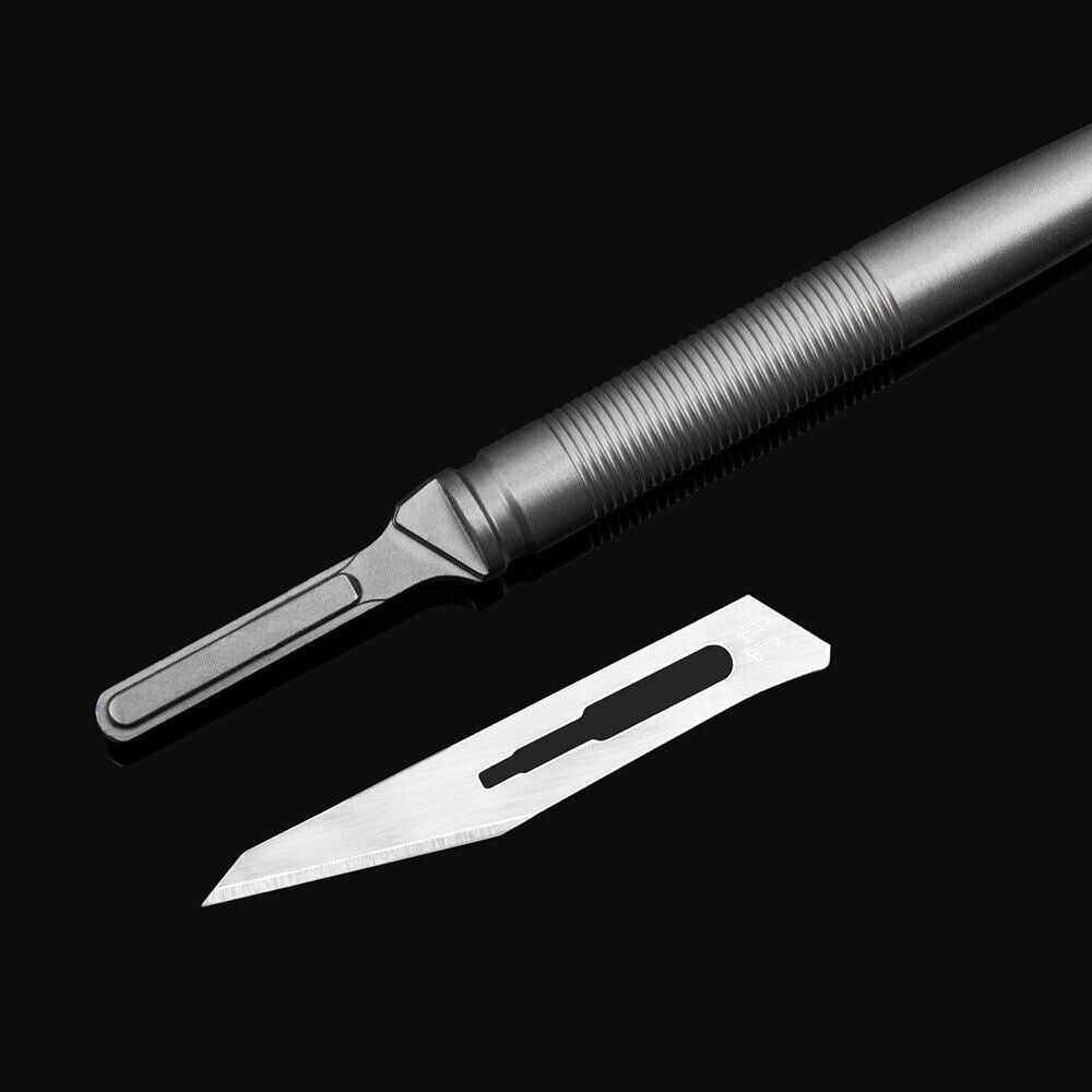 Titanium Pen Knife Paper Pocket Cutter Blade Replaceable Outdoor EDC Gift