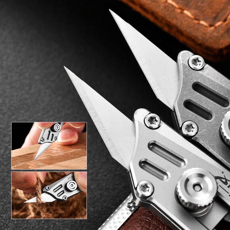 Mini Titan Legierung Utility Messer Schlüsselanhänger Tragbare EDC Klinge Austauschbare Cutter