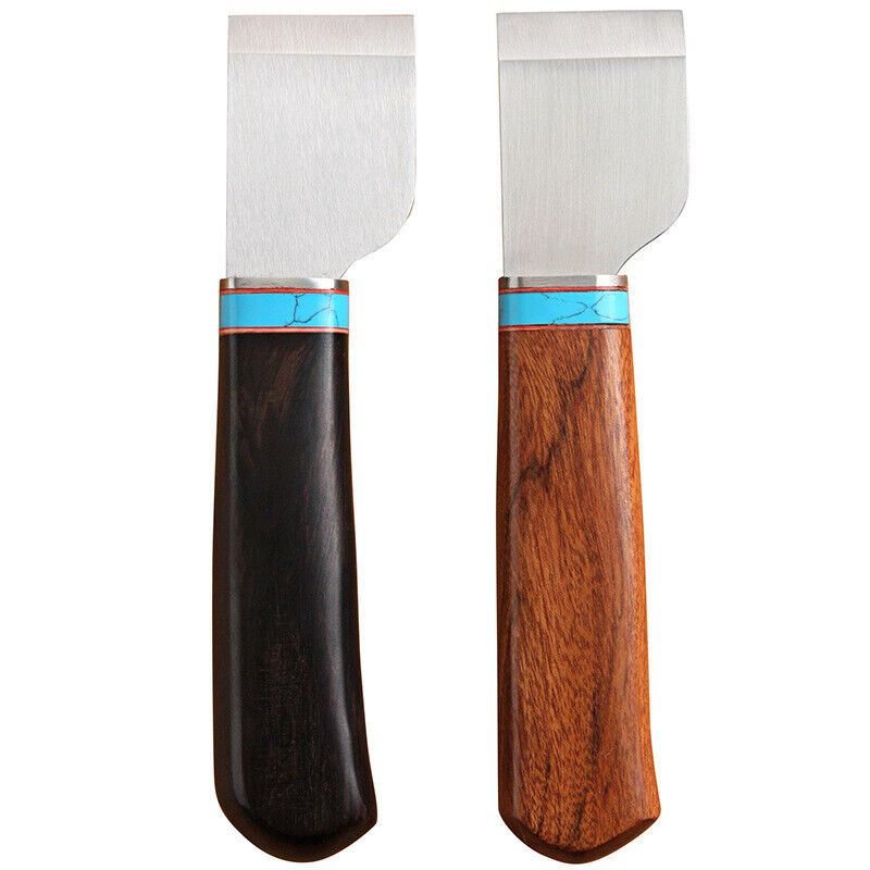 LeatherCraft Ebenholz Holz Palisander Griff Cutter Kiving Klinge Messer Schneidwerkzeug