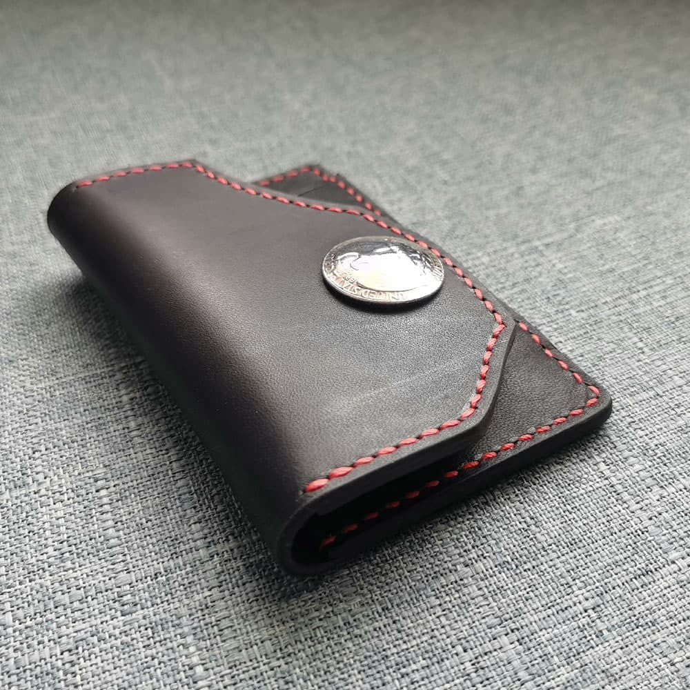 Handmade Ameikaji Style Original Design Minimalist Genuine Leather Card Holder
