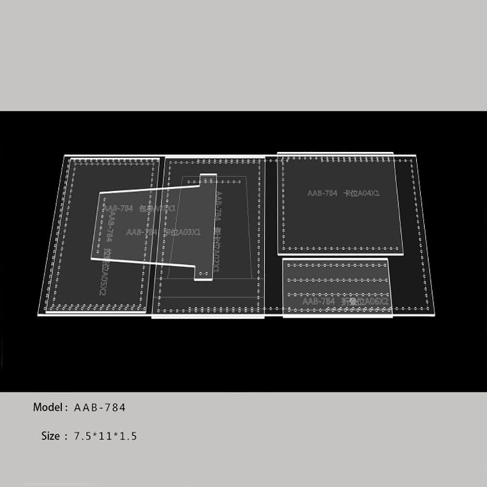 DIY Short Leather Wallet Pattern with Zipper – Acrylic Template for Handcraft