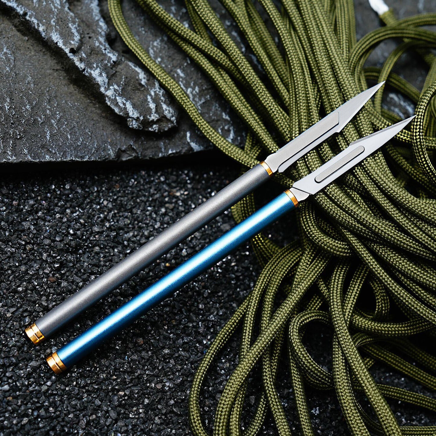 Mini Titan Legierung Utility Messer Schlüsselanhänger Tragbare EDC Klinge Austauschbare Cutter