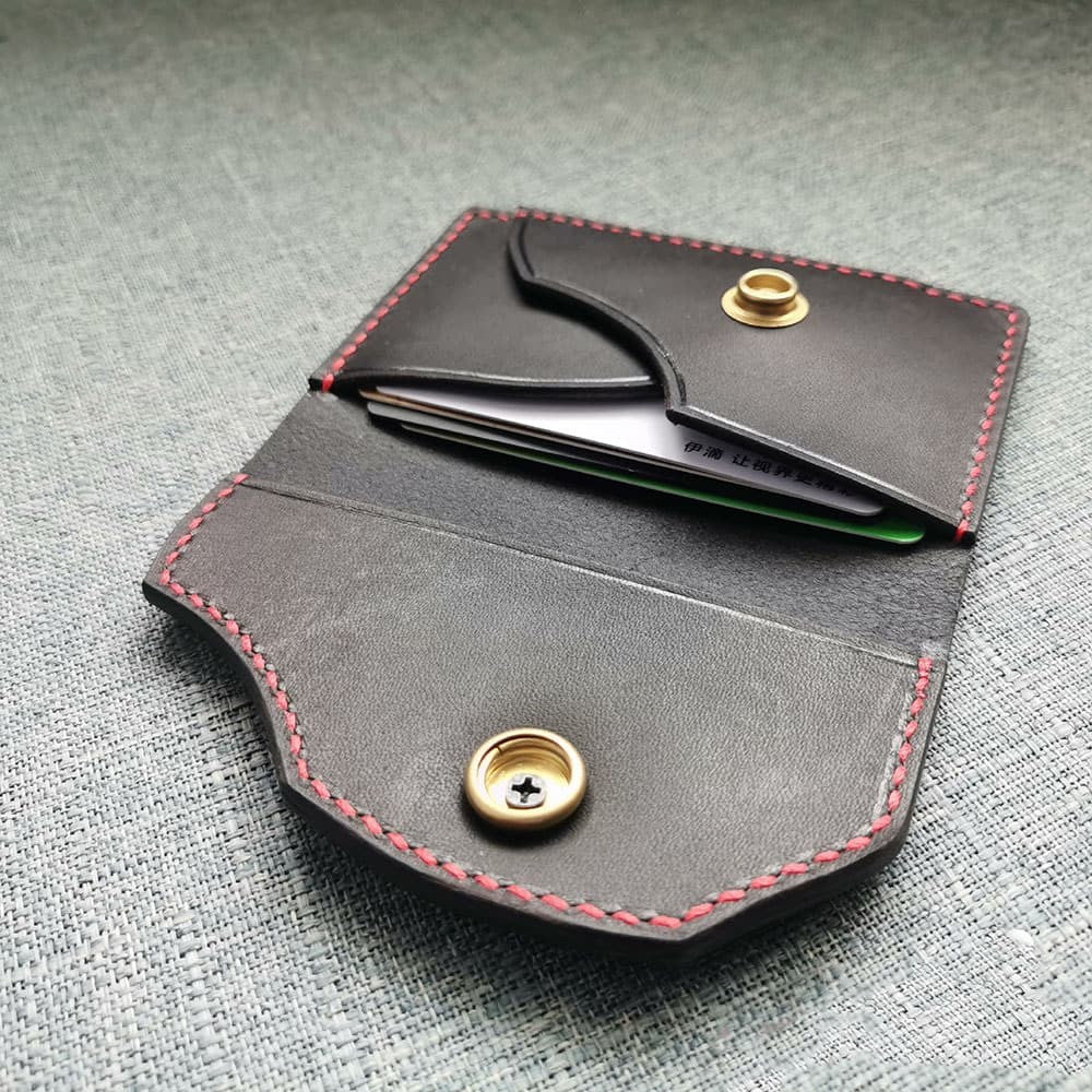Handmade Ameikaji Style Original Design Minimalist Genuine Leather Card Holder