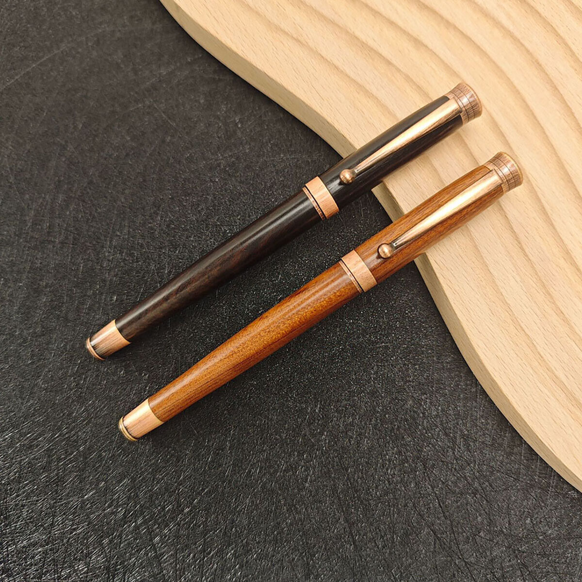 Vintage Wooden Fountain Signing Pen Ink Cartridge Logo Customizable Business Signing pen