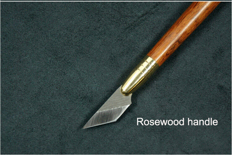 Leather Craft Bevel-Point Edge Knives Wooden Carving Pen Knife Cutting Tools Diy