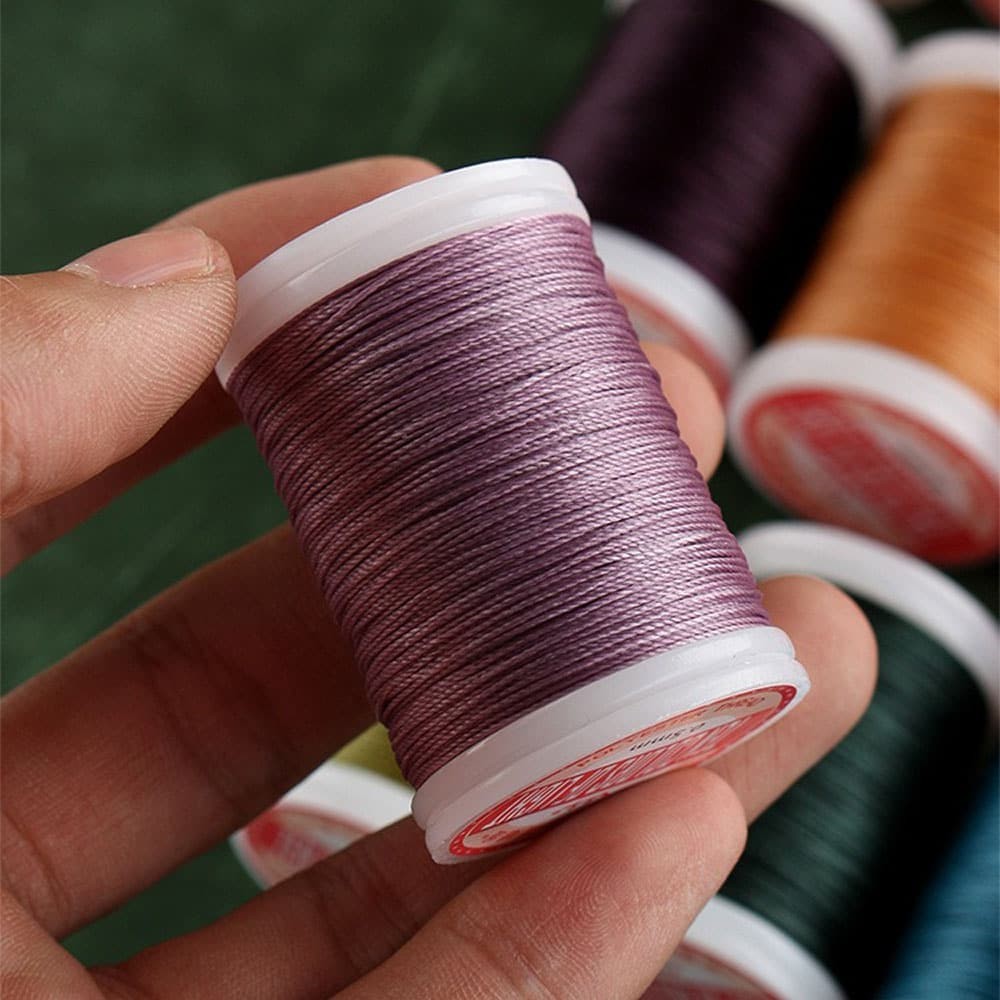 Hand Sewing Polyester Waxed Thread 0.5mm 135m No Fray No Fuzz for Leather DIY