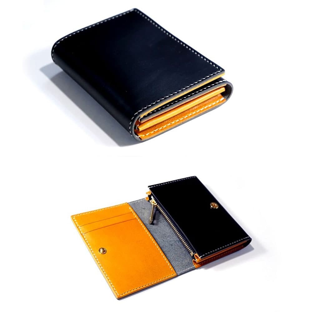 DIY Short Leather Wallet Pattern with Zipper – Acrylic Template for Handcraft