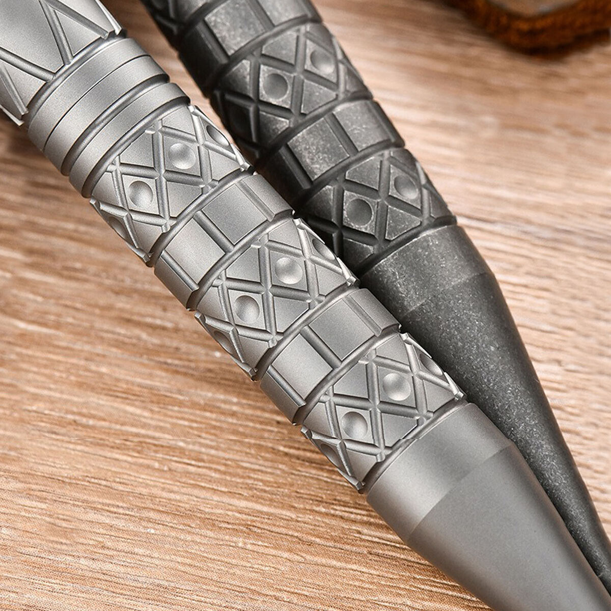 Colorful Baked Titanium Alloy Artistic Engraved Bolt Type Pen Outdoor EDC Gift