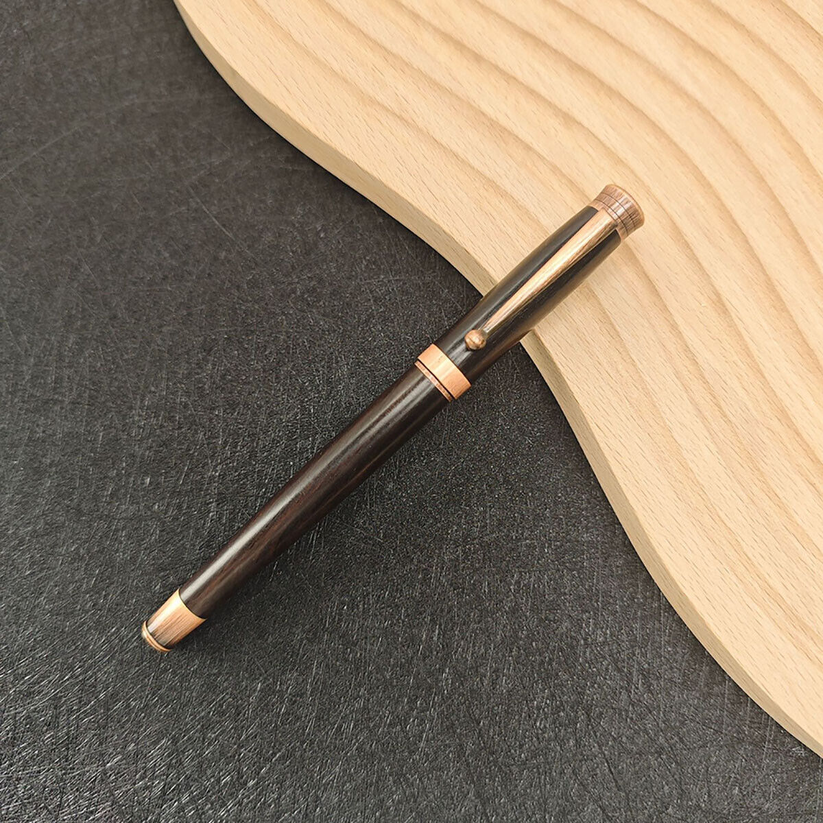 Vintage Wooden Fountain Signing Pen Ink Cartridge Logo Customizable Business Signing pen