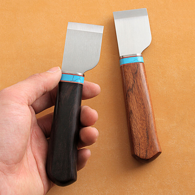 LeatherCraft Ebenholz Holz Palisander Griff Cutter Kiving Klinge Messer Schneidwerkzeug