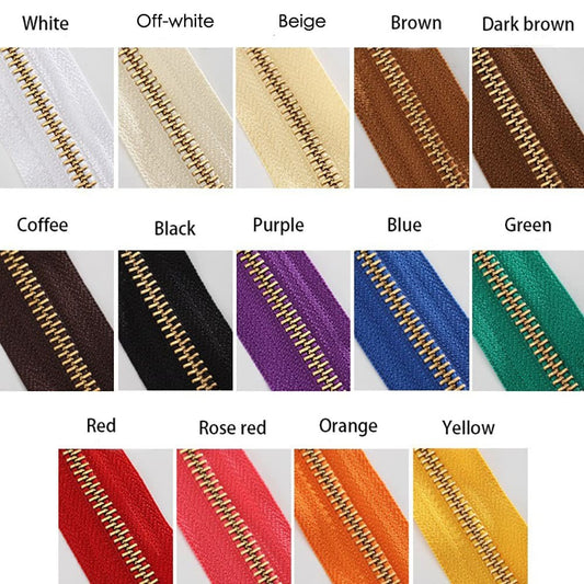 No3 Zipper Tape Brass Teeth One Way Zipper Bag Handbag Hand DIY Accessories