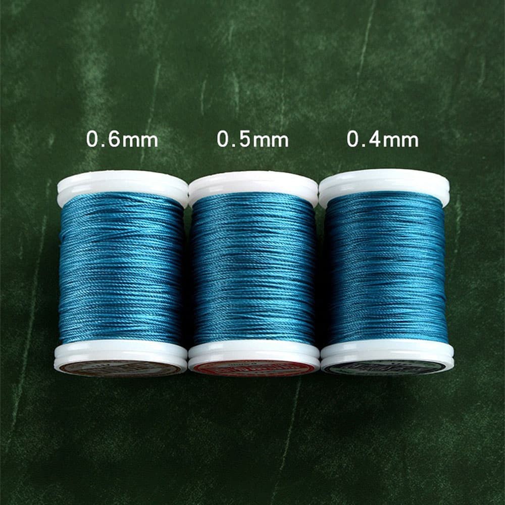 Hand Sewing Polyester Waxed Thread 0.5mm 135m No Fray No Fuzz for Leather DIY