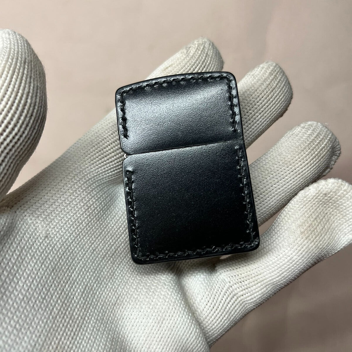 Handgemachte pflanzlich gegerbte Ledertasche für Zippo-Feuerzeug, Beutelhalter aus vollnarbigem Rindsleder