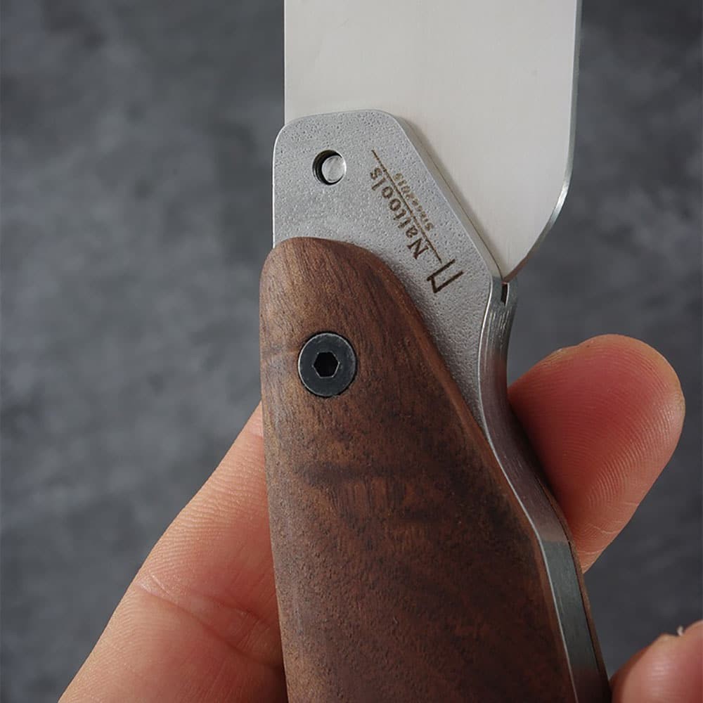 Leather Craft Cutting Knife Black Walnut Handle Tool with Removable Blade