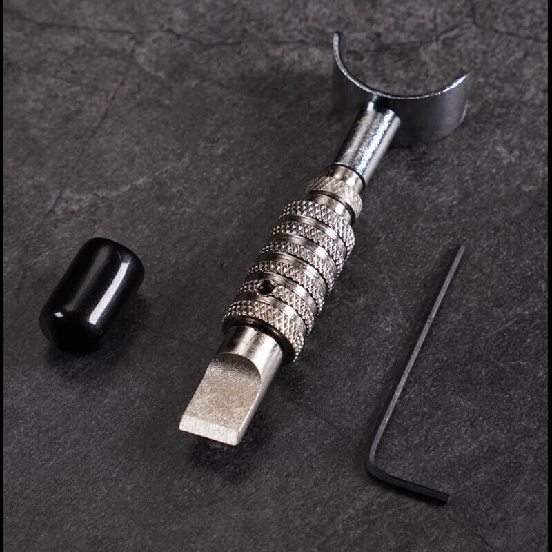 Cuchillo de tallado ajustable, cuchilla giratoria para cortar cuero, herramienta para trabajar la piel