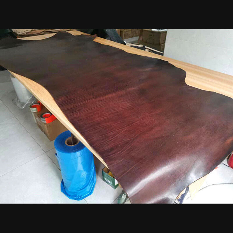 Oil Wax Veg Tanned Full Grain Leather 3.5-4.0mm for Handmade Bags Straps Belts Making Supply