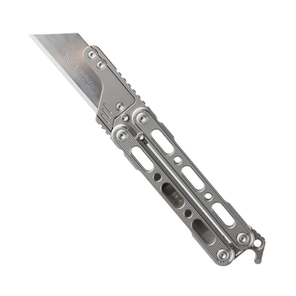 Titanium Practice Balisong Butterfly Trainer Folding Knife bottle opener EDC Outdoor Toy