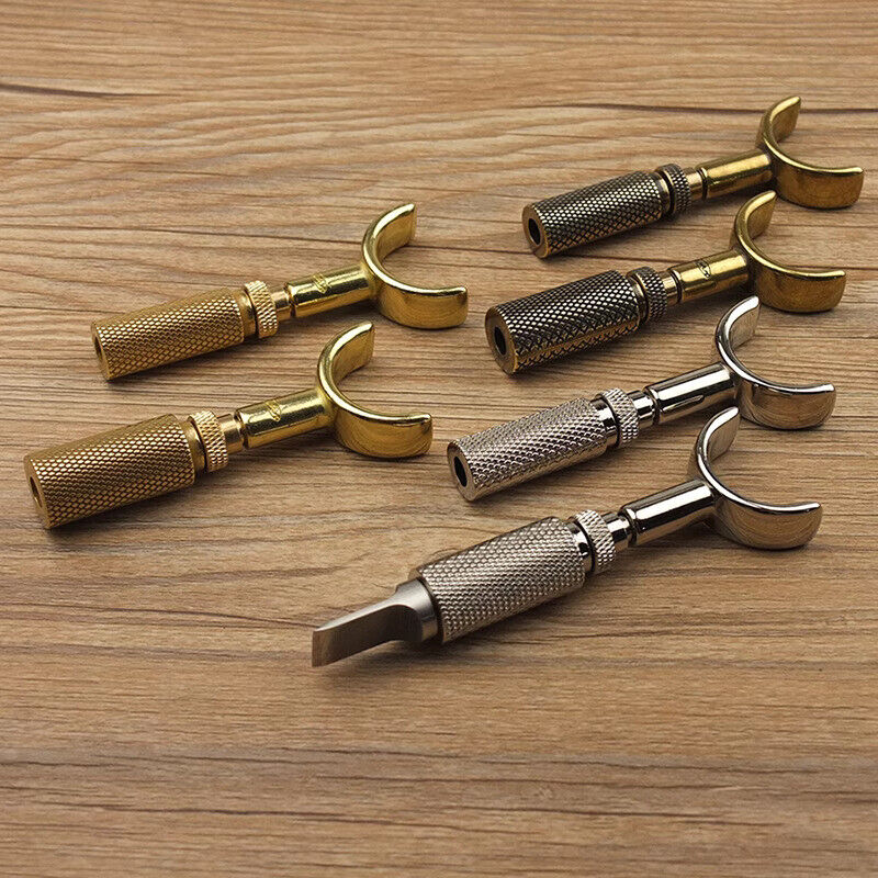 Cuchillo de tallado giratorio ajustable con doble cojinete de metal, cuchilla de corte, herramientas para artesanía en cuero