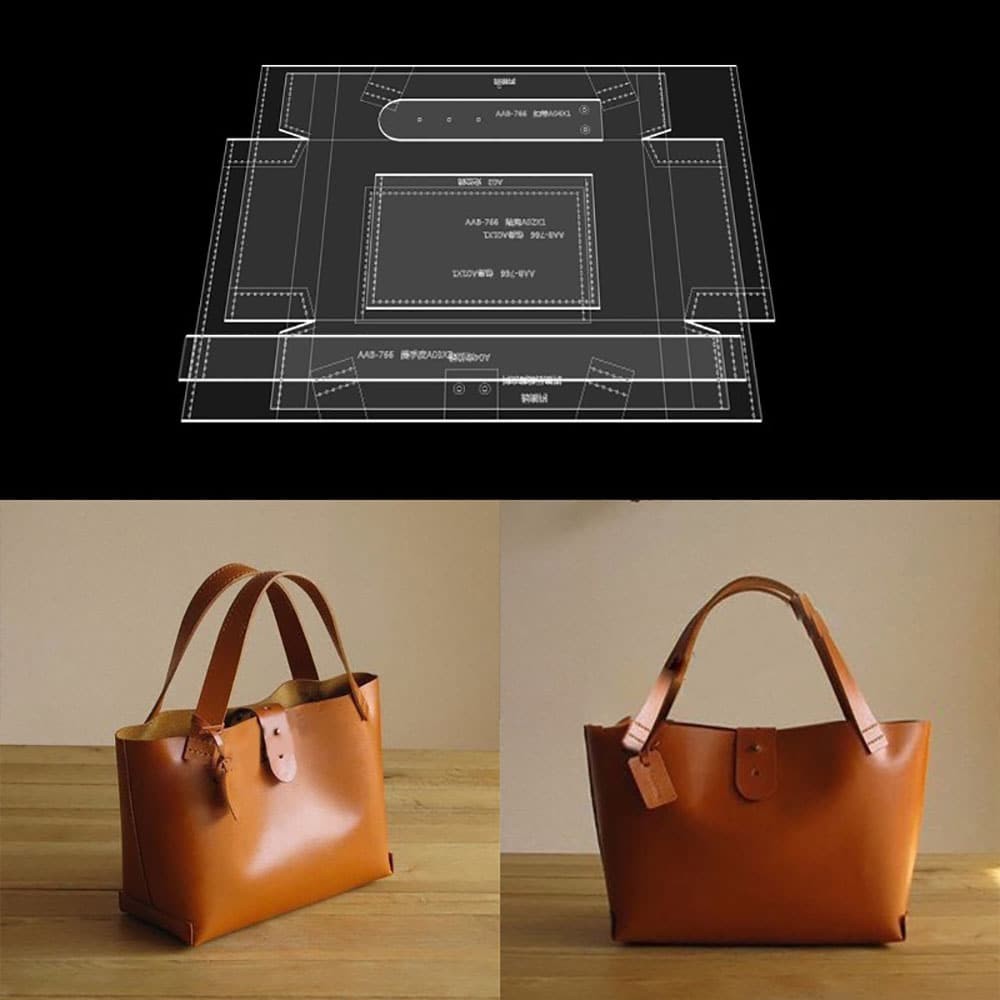 DIY Leather Handbag Acrylic Pattern Template Craft Stencil Tool for Leatherwork