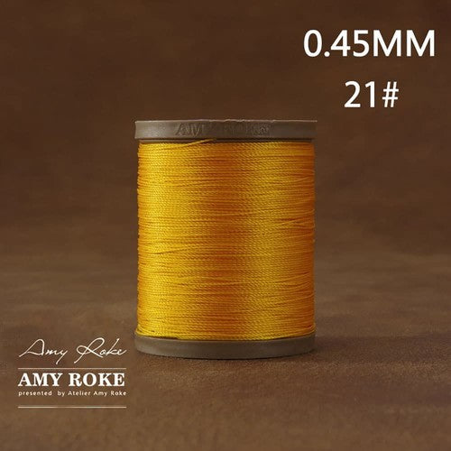 Professional High Quality Amy Roke Waxed Polyester Thread 045mm for Leather Hand Stitching DIY Craft Accessory