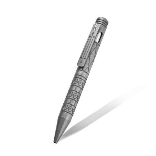 Colorful Baked Titanium Alloy Artistic Engraved Bolt Type Pen Outdoor EDC Gift
