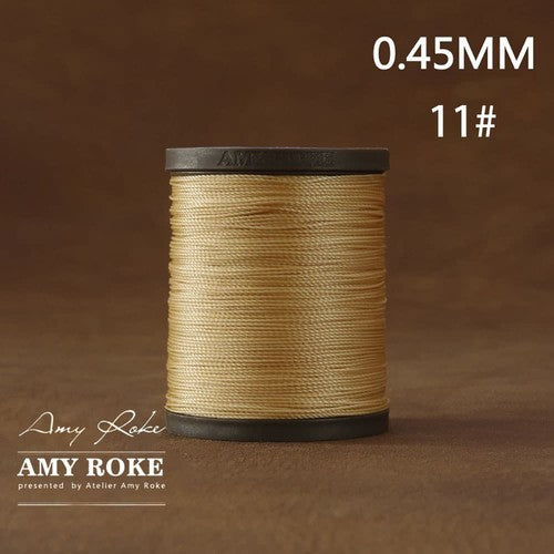 Professional High Quality Amy Roke Waxed Polyester Thread 045mm for Leather Hand Stitching DIY Craft Accessory