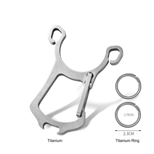 Mini llavero de aleación de titanio con forma de catapulta, abrebotellas, herramienta EDC portátil con tirachinas