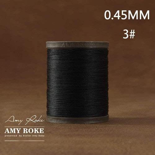 Professional High Quality Amy Roke Waxed Polyester Thread 045mm for Leather Hand Stitching DIY Craft Accessory